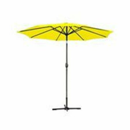 PROPATION 9 Ft. Aluminum Patio Market Umbrella Tilt with Crank - Yellow Fabric & Grey Pole PR2593374